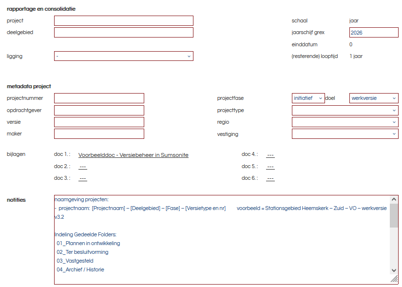 Projectgegevens