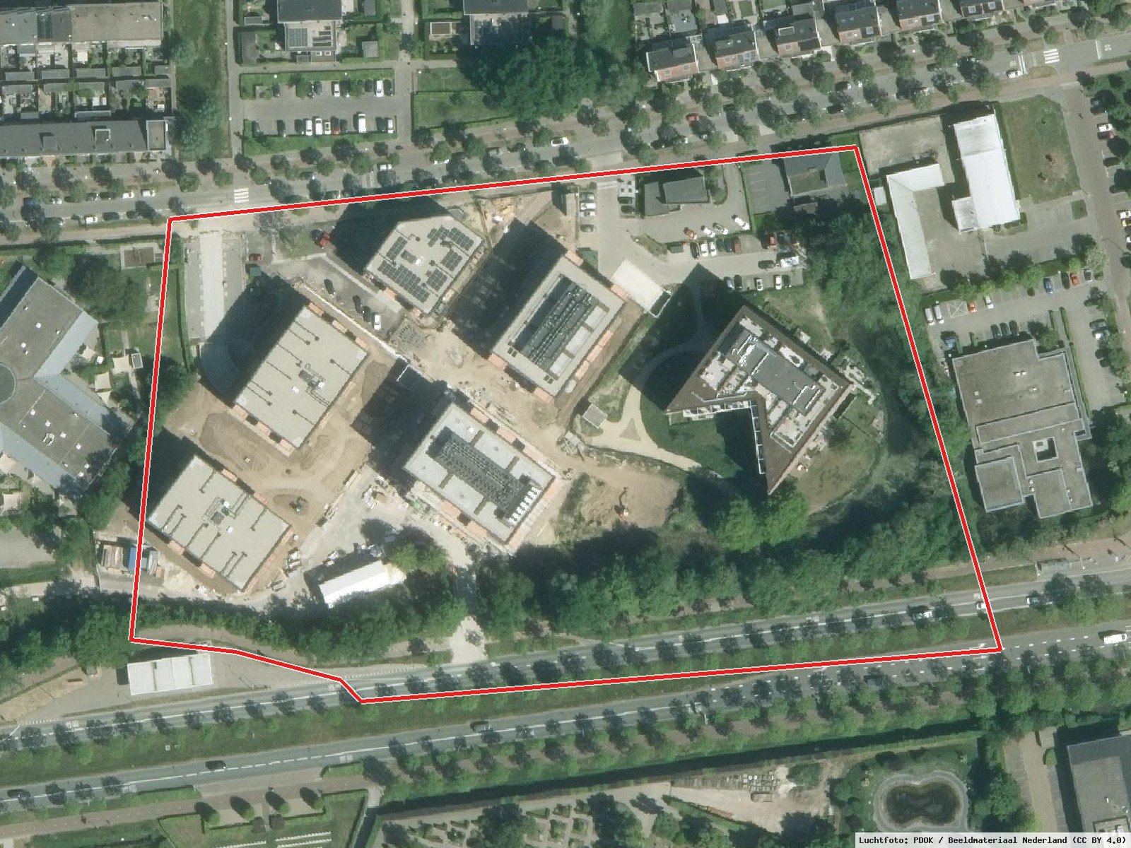 Cosunpark Breda: Plangrens · Luchtfoto: PDOK / Beeldmateriaal Nederland (CC BY 4.0)