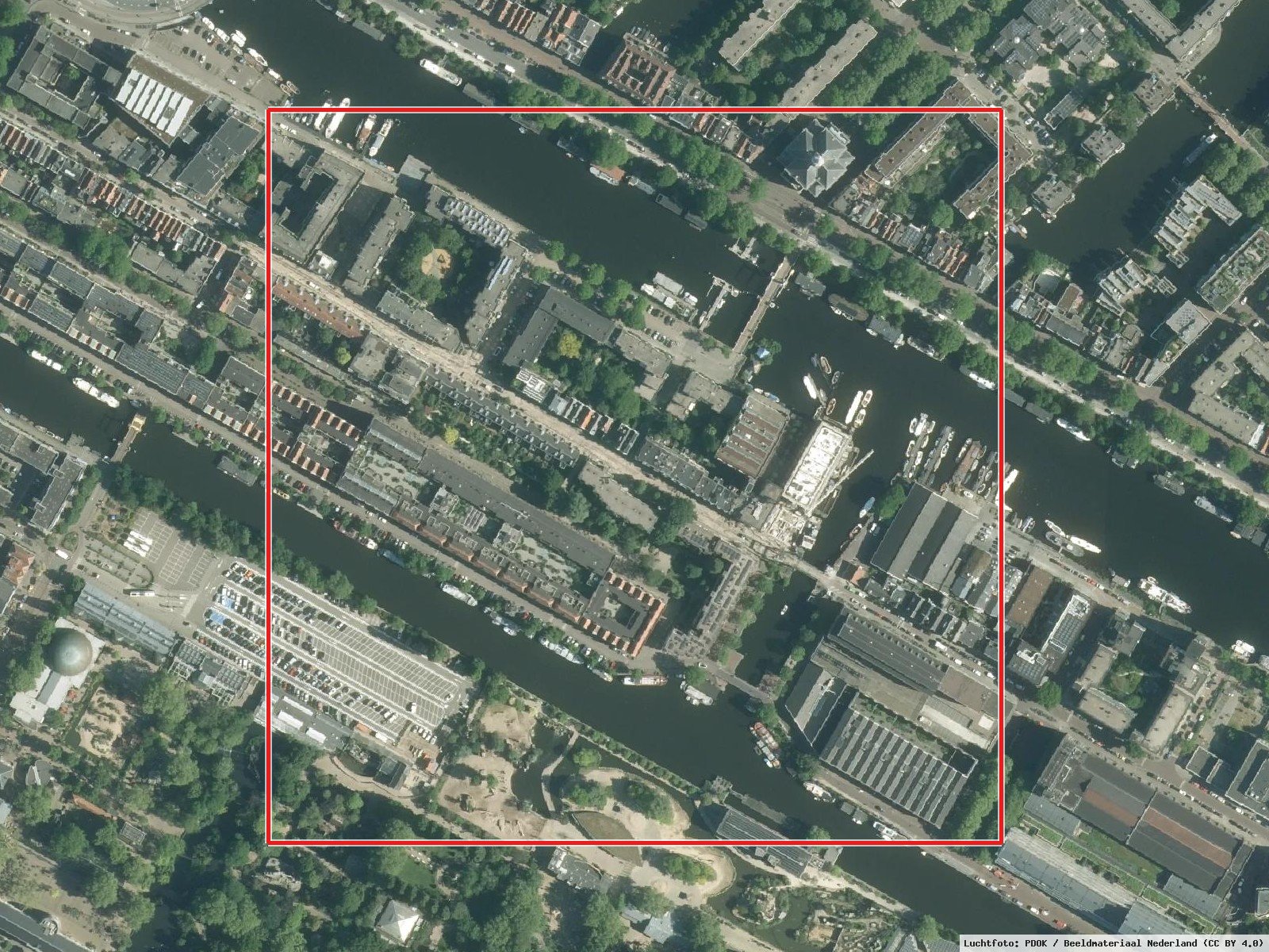 Kadijken: Uitsnede · Luchtfoto: PDOK / Beeldmateriaal Nederland (CC BY 4.0)