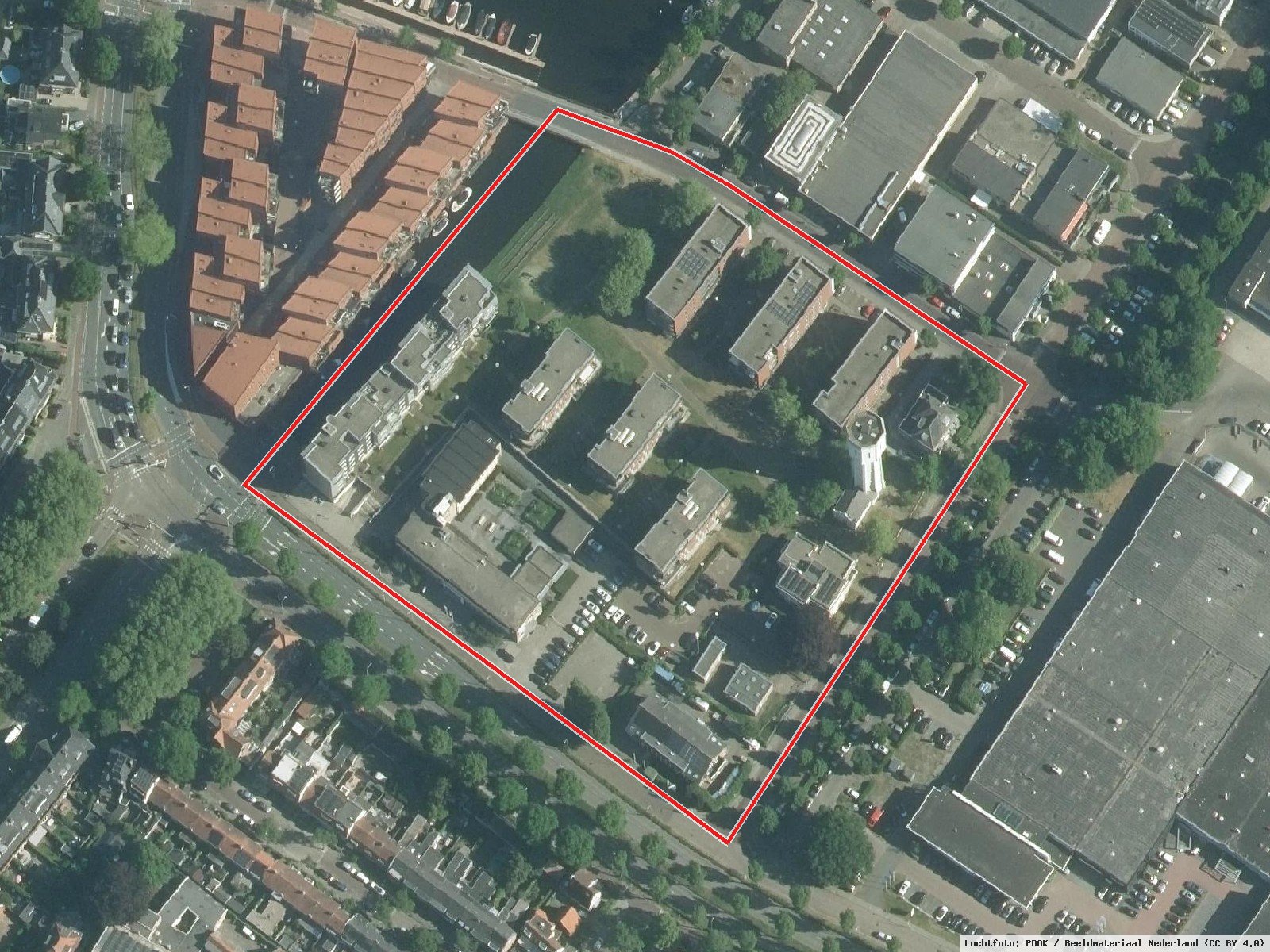 Waterpark Heemstede: Plangrens · Luchtfoto: PDOK / Beeldmateriaal Nederland (CC BY 4.0)